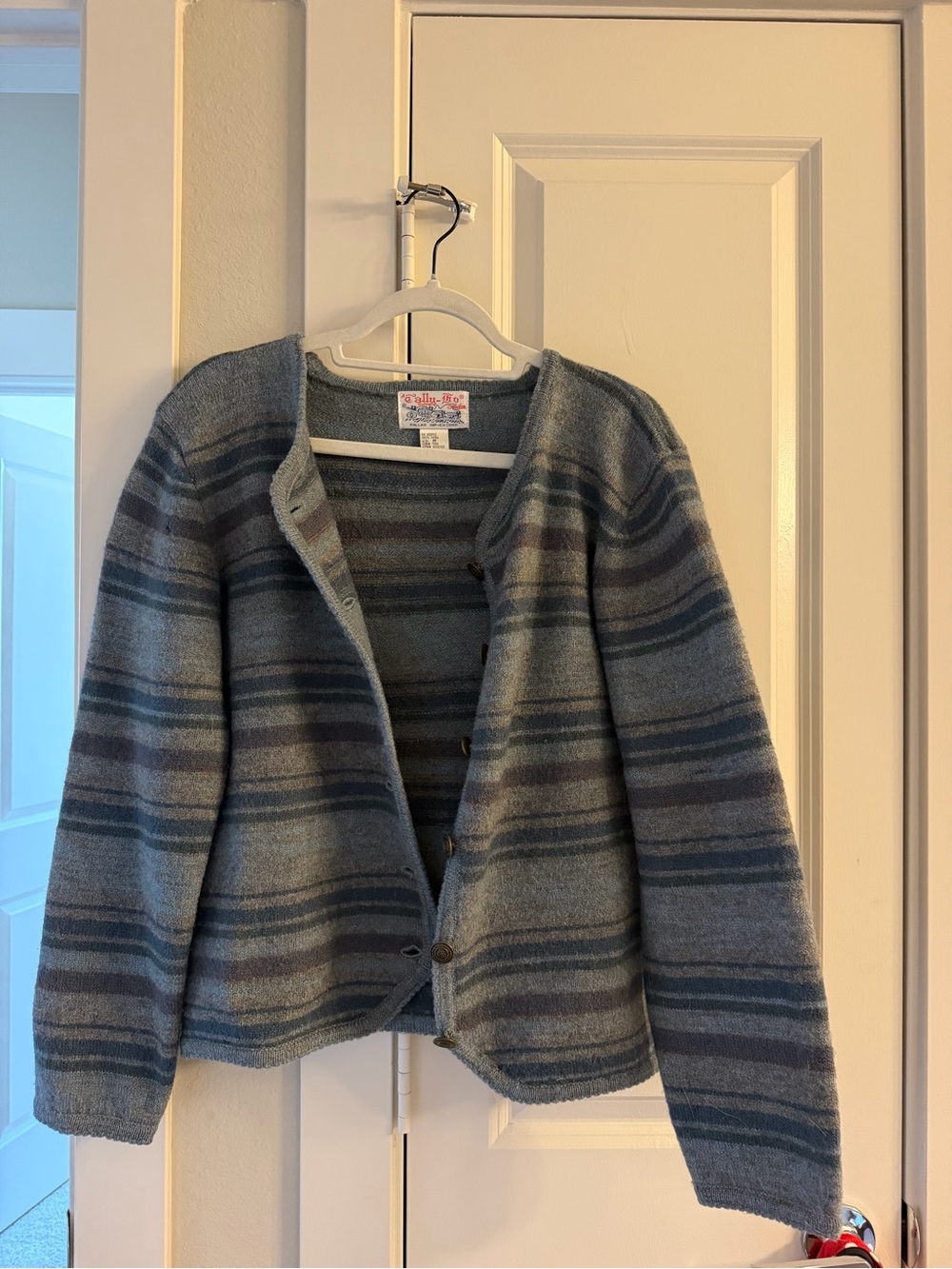 Vintage 100% Wool Button Up Sweater